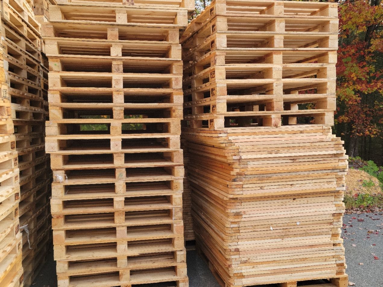 Stack of 9 Block Pallets 