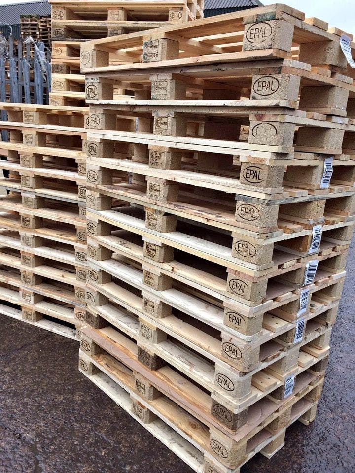 800 x 1200 Repaired Grade B 4-Way Euro Pallets - Metairie LA 70033