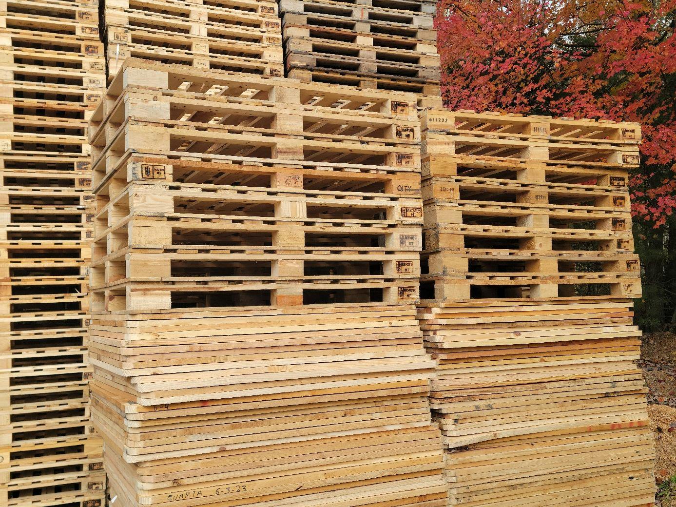 Stack of 9 Block Pallets 