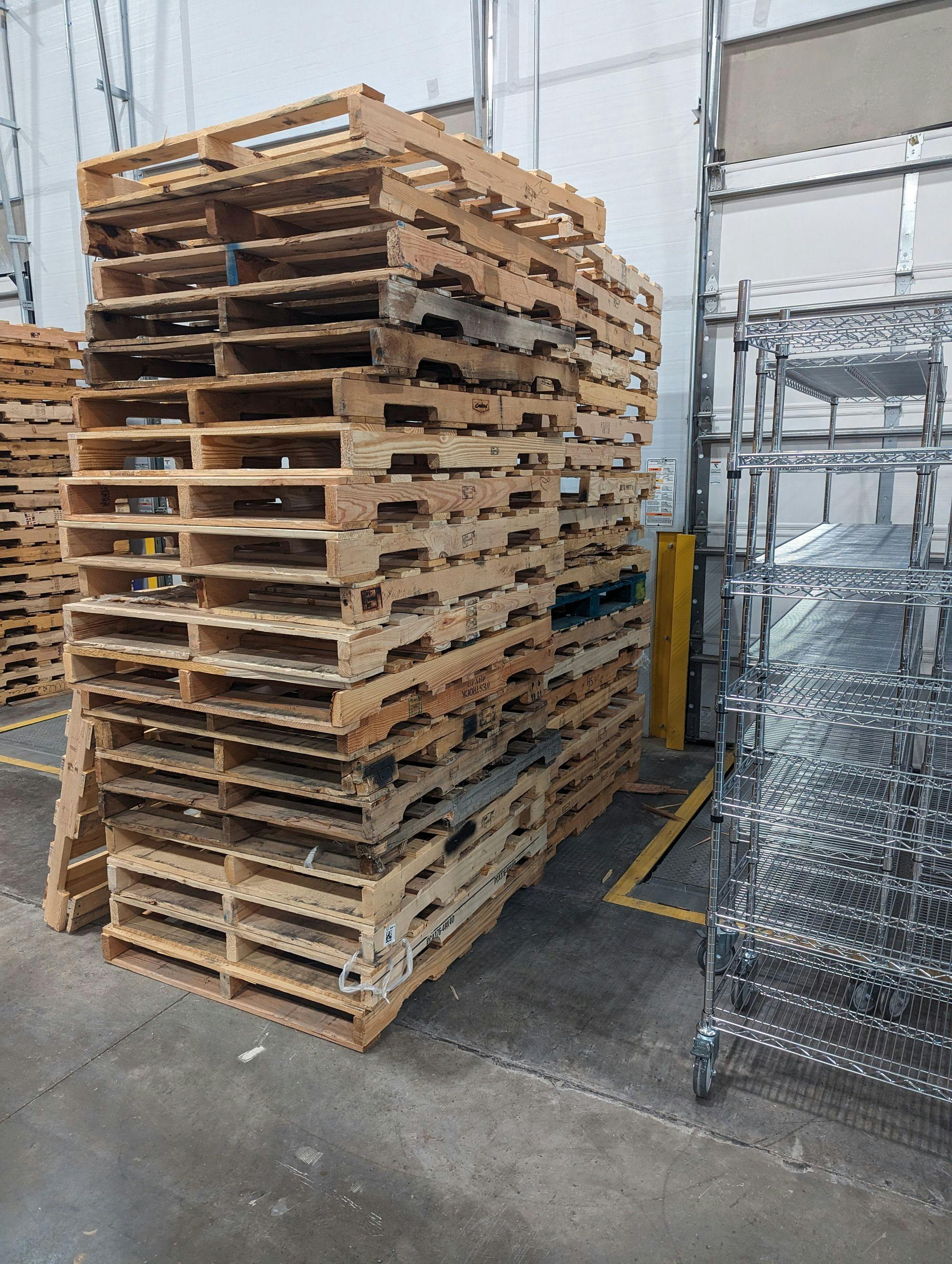 Stack of GMA Grade A Wood Pallets 