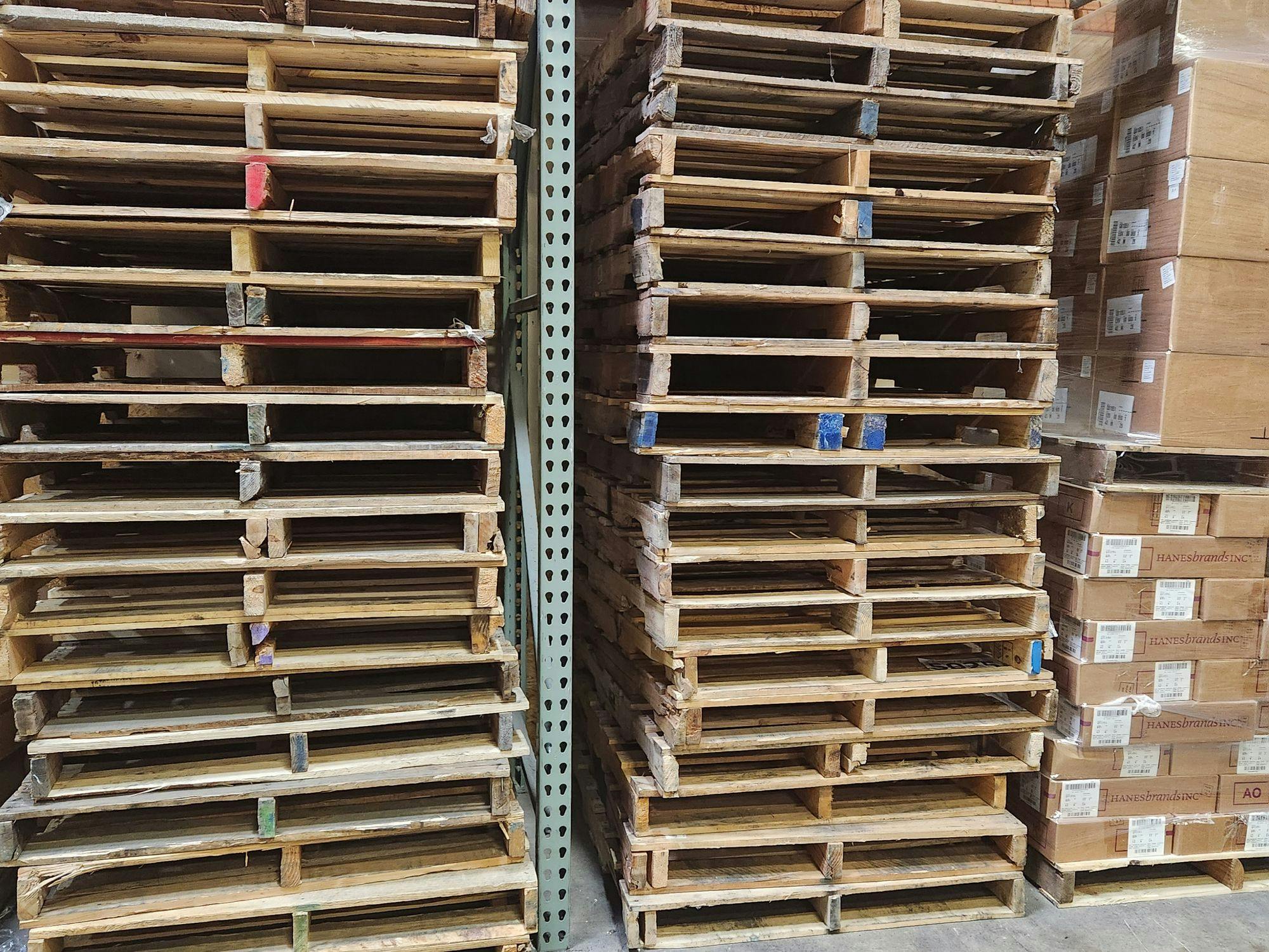 Grade A Wood Pallets Stack