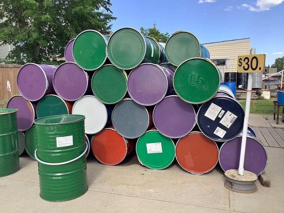 Used 55 Gallon Metal Drums - Troy MO 63379
