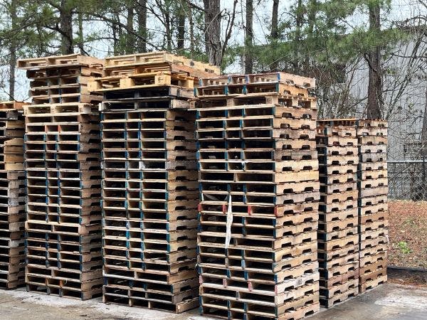 48 x 48 Wooden Used Stringer Pallets - Columbus, GA 31907